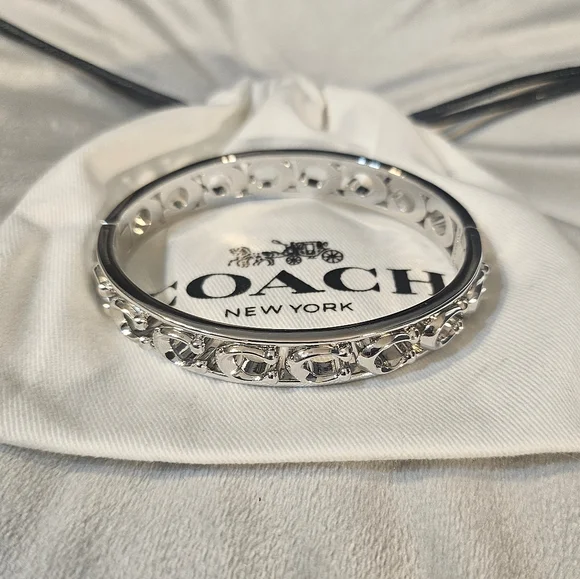 Coach Silver Braided Bangle - Picture 2 of 6